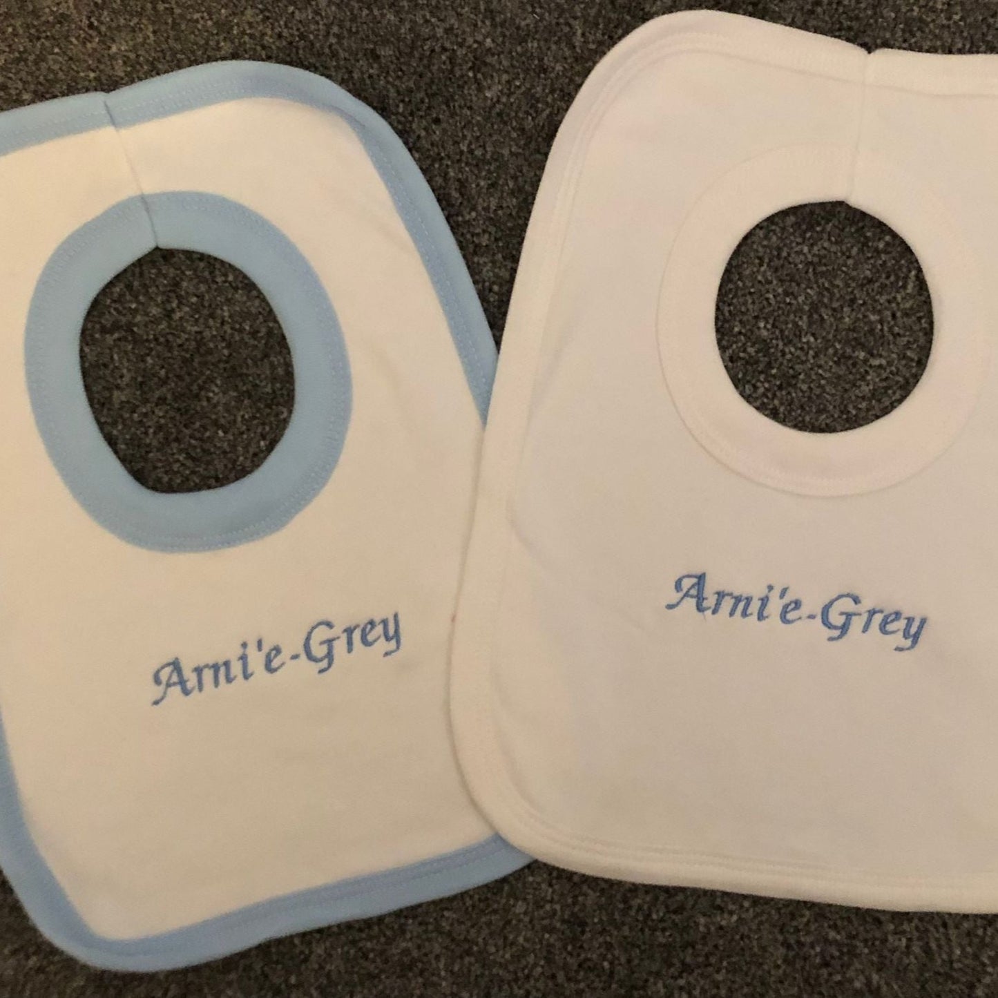 Personalised Baby Bibs (Choose from 3 Colours)