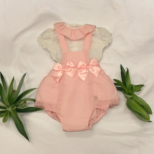 Layla Pink Bow Romper