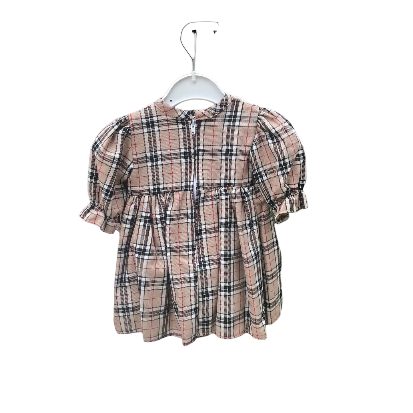 Tara Lee Baby Tartan Dress in Beige
