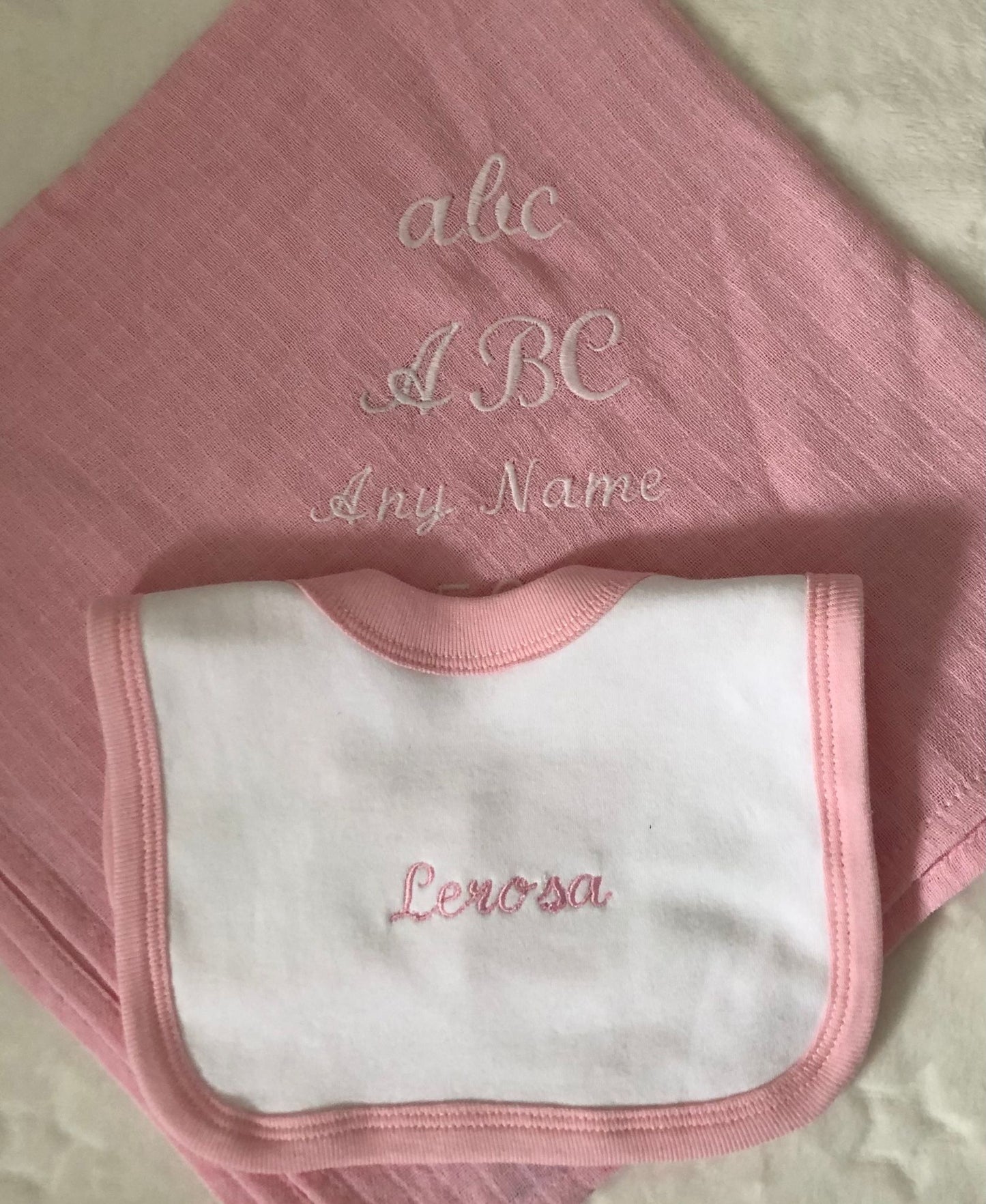 Personalised Muslins Squares (Choose from3 colours)