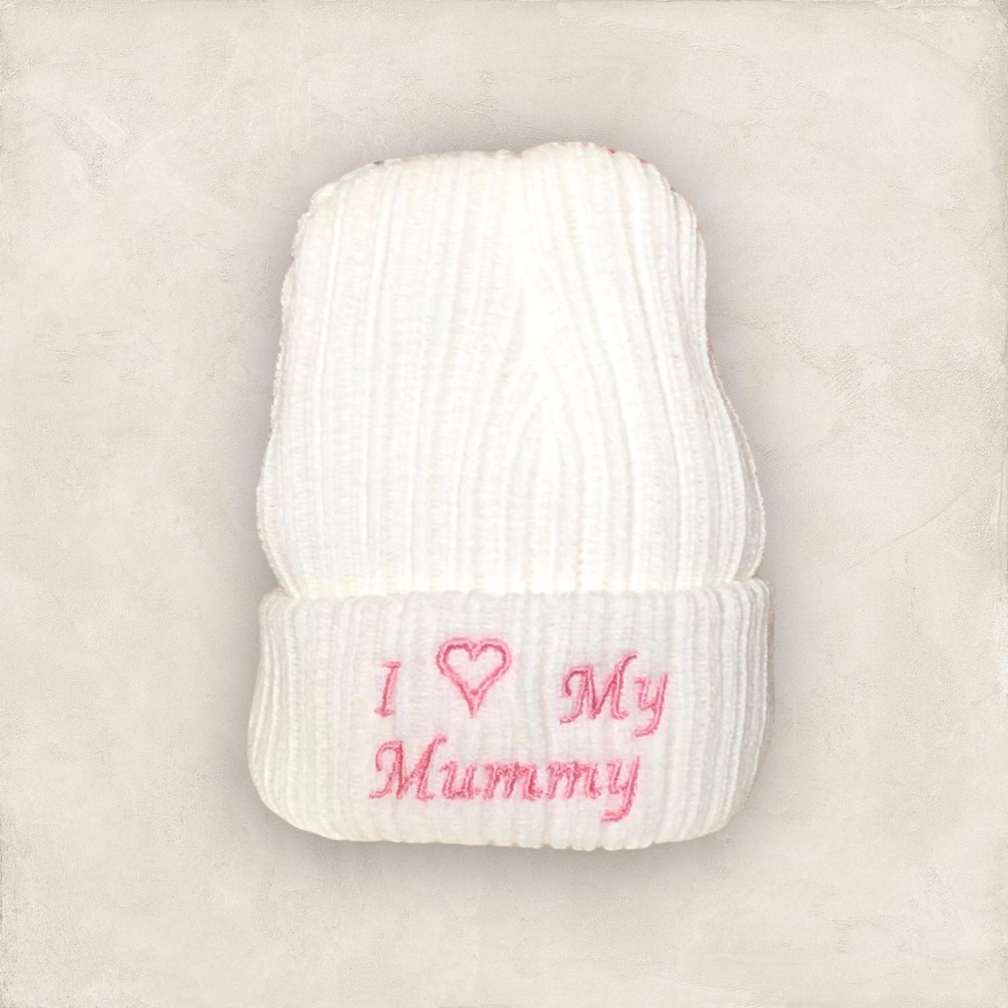 Personalised Knitted Baby Beanie Hat